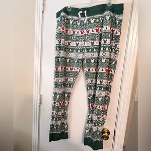 Little sleepies Mickey Christmas womens pants